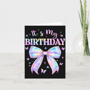 Carte C'est mon anniversaire Tie Dye Coquette Arc Papill