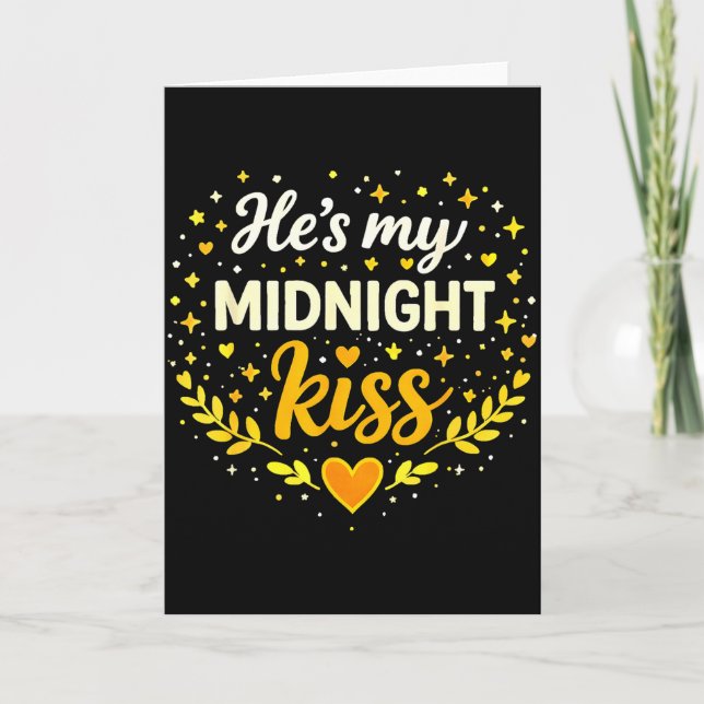 Carte C'est mon baiser de minuit Citation d'amour romant (Devant)