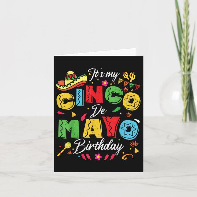 Carte C'Est Mon Cinco De Mayo Anniversaire Drôle Cinco D (Devant)