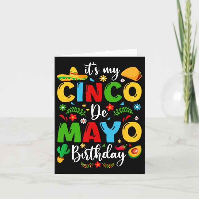 Carte C'est mon Cinco De Mayo Anniversaire Funny Cinco D (Devant)