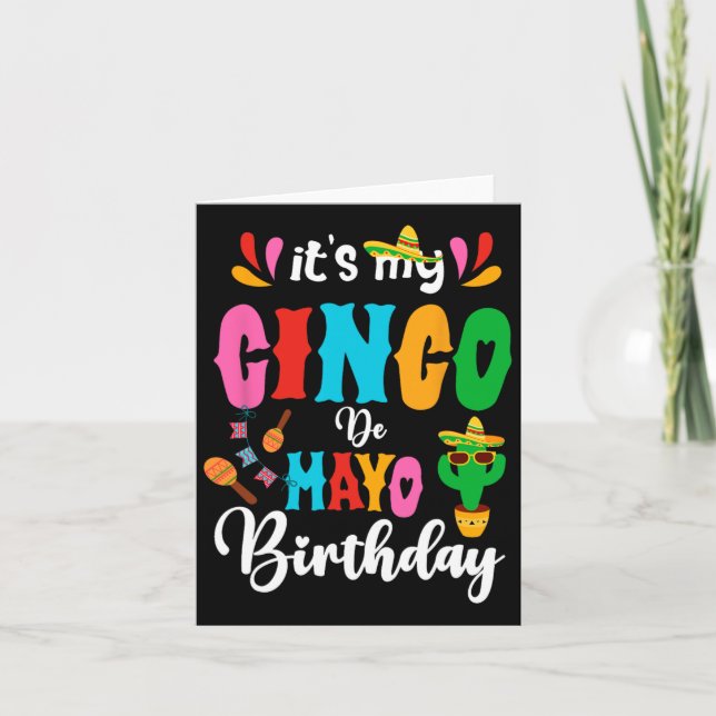 Carte C'est mon Cinco De Mayo Anniversaire Mexicain Matc (Devant)
