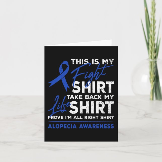 Carte C'Est Mon Combat Alopecia Sensibilisation A Ribbon (Devant)