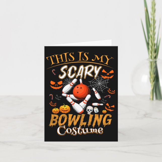Carte C'Est Mon Costume De Bowling Scandaleux Halloween (Devant)