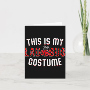 Carte C'est mon costume de coccinelle Coccinelle Hallowe