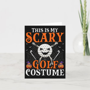 Carte C'Est Mon Costume De Golf Effrayant Halloween Skel