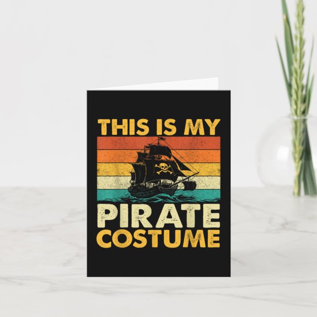 Carte C'est mon costume de pirate - flibustier boucanier (Devant)