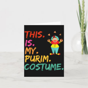 Carte C'est mon costume de Pourim drôle clown