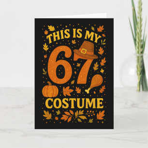 Carte C'est mon costume de Thanksgiving 67 numéro 6 7 Mè