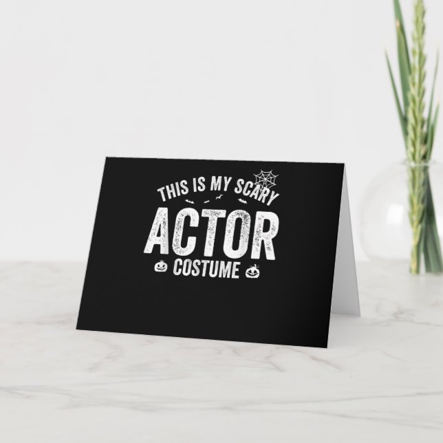 Carte C'est mon costume d'Halloween d'acteur effrayant P (Devant)
