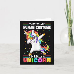 Carte C'est Mon Costume D'humain Je Suis Vraiment Une Li