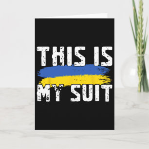 Carte C'est mon costume drôle drapeau Ukraine déclaratio
