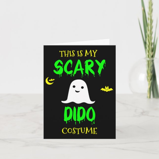 Carte C'est mon costume effrayant de Dido pour Halloween (Devant)