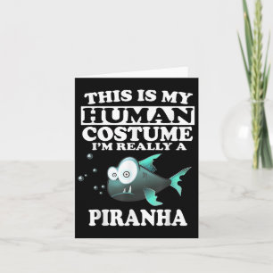 Carte C'Est Mon Costume Humain Je Suis Vraiment Un Poiss