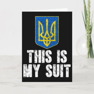 Carte C'est Mon Costume Soutien Ukraine Trident Ukrainie