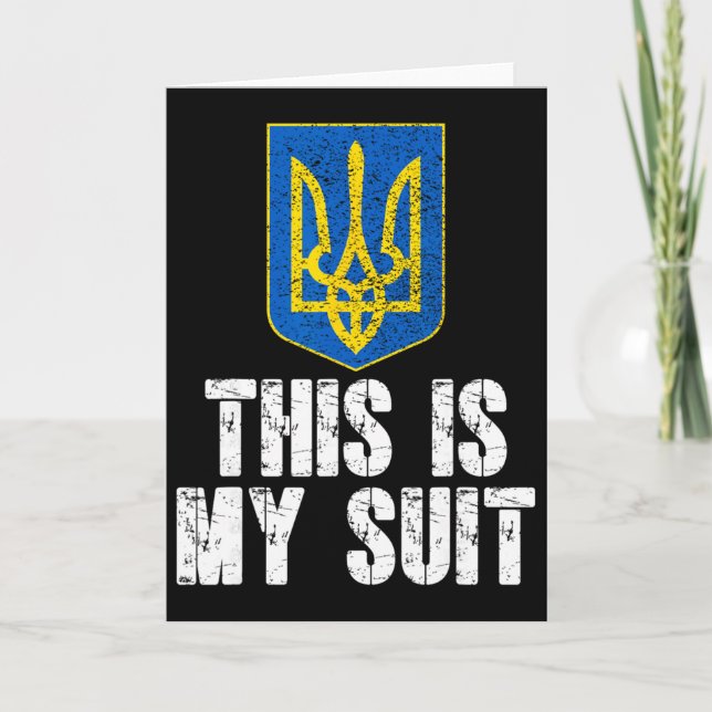 Carte C'est Mon Costume Soutien Ukraine Trident Ukrainie (Devant)