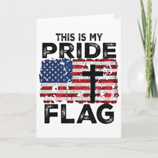 Carte C'est Mon Drapeau De Fierté Jésus Croix États-Unis