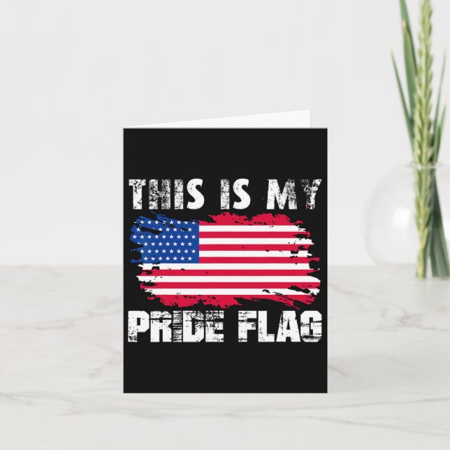 Carte C'est mon drapeau de fierté Usa américain 4 juille (Devant)