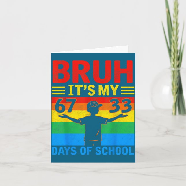 Carte C'est mon frère 67 33 jours d'école (Devant)