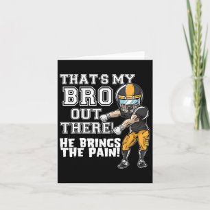 Carte C'est mon frère là-bas Football jaune Frère Si