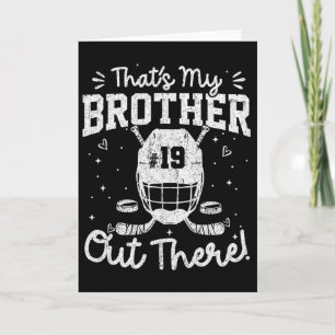 Carte C'est mon frère là-bas Maillot de hockey numéro 1