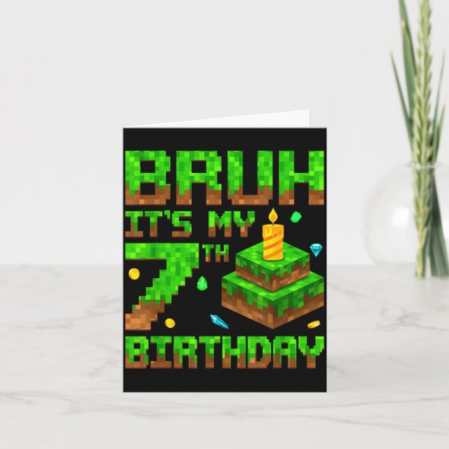 Carte C'est mon jeu d'anniversaire de 7 ans Xel 7 ans (Devant)