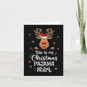 Carte C'Est Mon Jeu De Noël Amusant Reindee De Noël