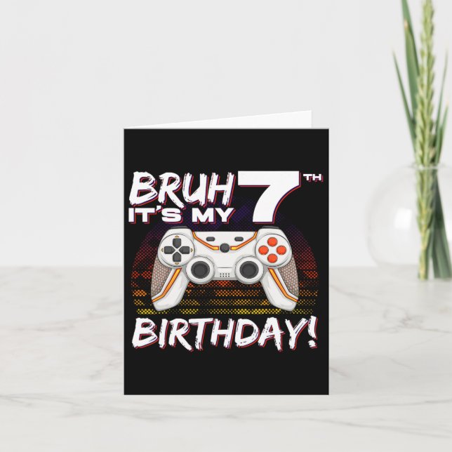 Carte C'est mon jeu vidéo d'anniversaire 7 7e anniversai (Devant)