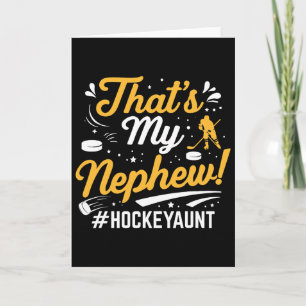 Carte C'est mon neveu hockey sur glace tante gardien de