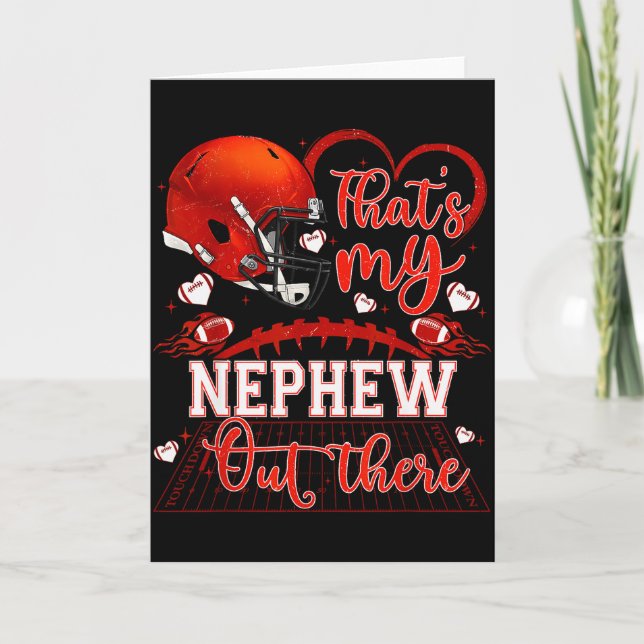 Carte C'est mon neveu là-bas Tante de football drôle Onc (Devant)