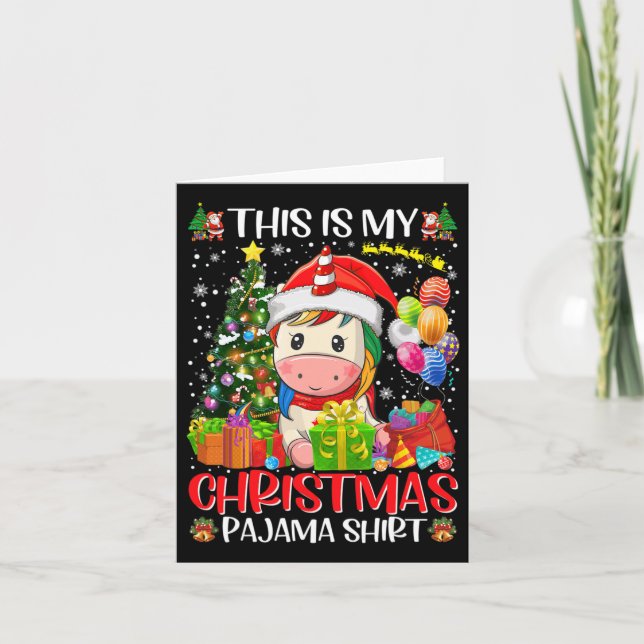 Carte C'Est Mon Noël Unicorne Xmas Femmes Fami (Devant)