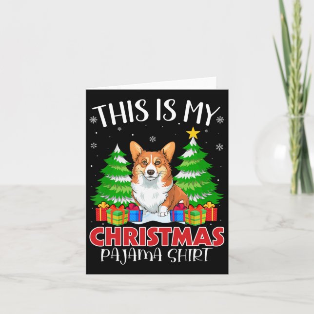 Carte C'Est Mon Pajama Corgi Chien De Noël Jc (Devant)