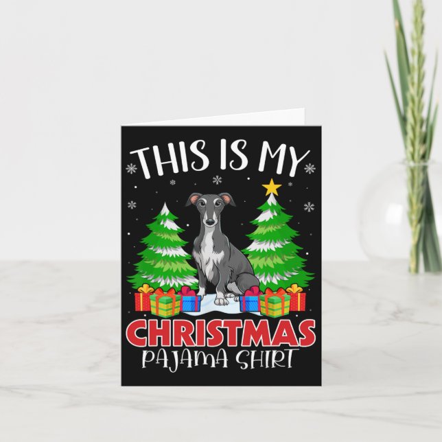 Carte C'Est Mon Pajama Greyhound Dog Xmas Pjs (Devant)
