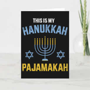 Carte C'est mon Pajamakah de Hanukkah pour Noël juif