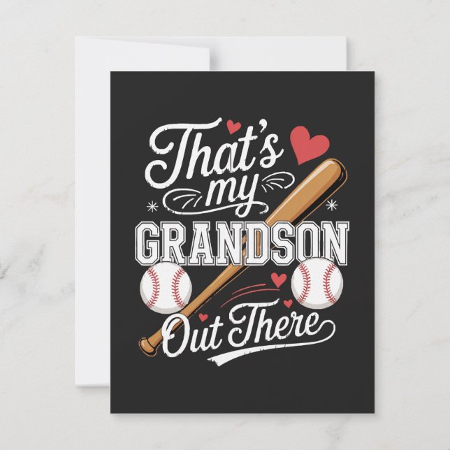 Carte C'est mon petit-fils là-bas Baseball (Dos)