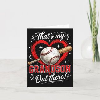 Carte C'est mon petit-fils là-bas Baseball Grand-mère Fê