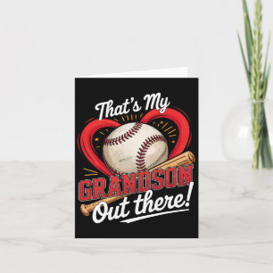 Carte C'Est Mon Petit-Fils Là-Bas De Baseball Grand-Mère