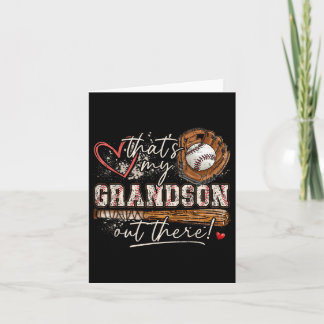 Carte C'Est Mon Petit-Fils Là-Bas De Baseball Grand-Mère