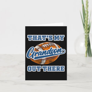 Carte C'est mon petit-fils là-bas Football Cheer Grandm