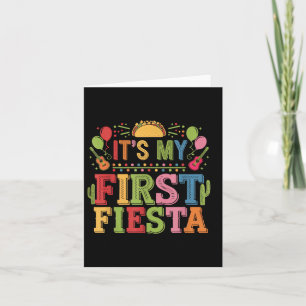 Carte C'Est Mon Premier Anniversaire Fête Mexicaine Cinc