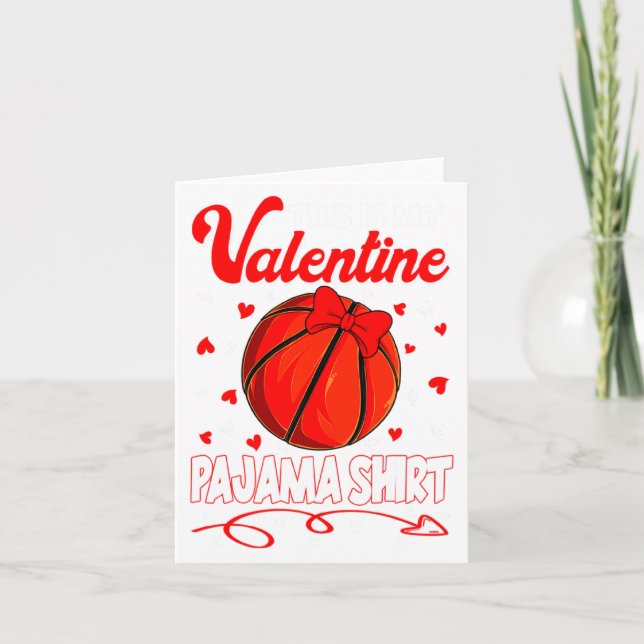 Carte C'est mon pyjama de basket pour la Saint-Valentin  (Devant)