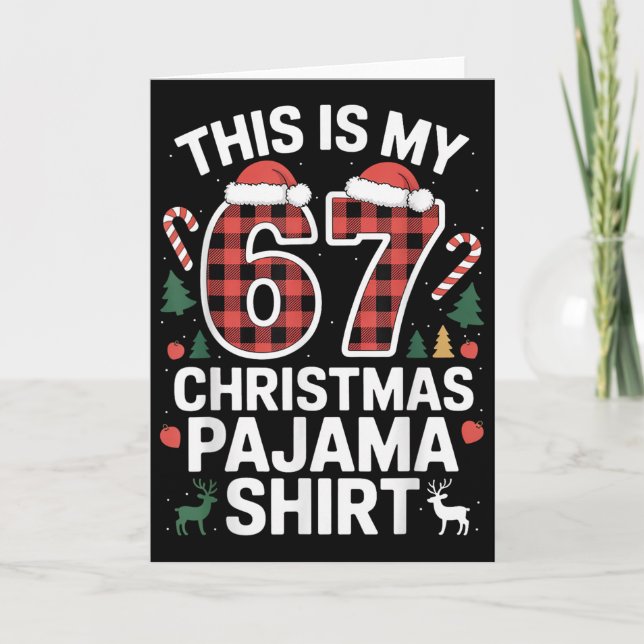 Carte C'est mon pyjama de Noël 67  (Devant)