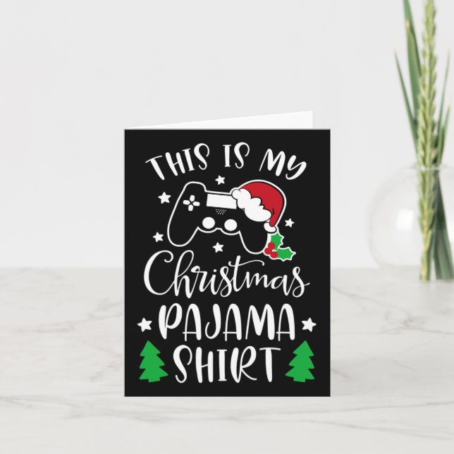 Carte C'est mon pyjama de Noël drôle de jeu vidéo Chris (Devant)