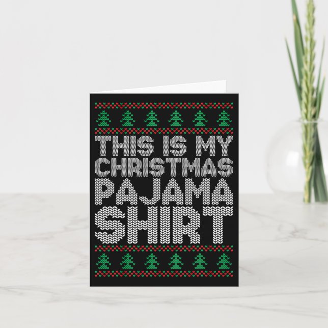 Carte C'Est Mon Pyjama De Noël Drôle Les Hommes De Noël (Devant)