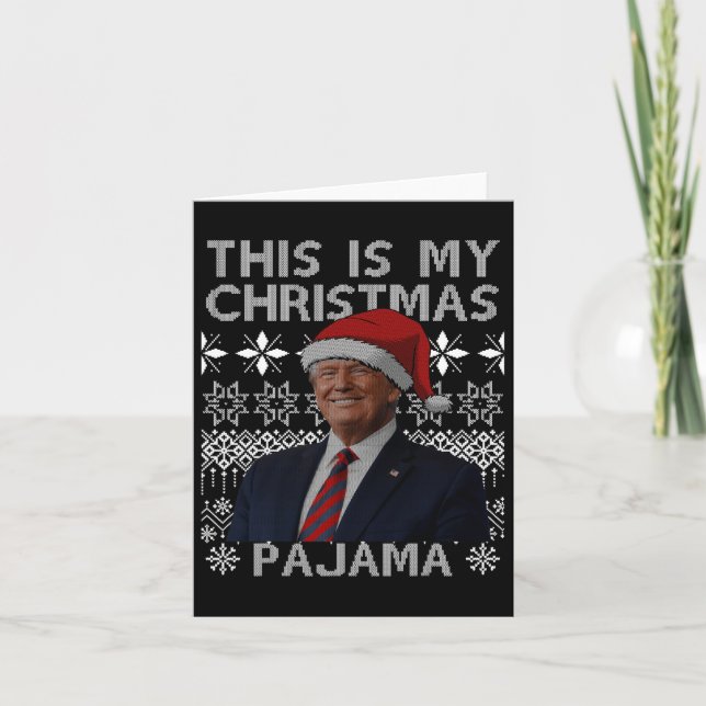 Carte C'Est Mon Pyjama De Noël Drôle Matching Tr (Devant)