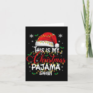 Carte C'Est Mon Pyjama De Noël Feux Hommes Femmes Enfant