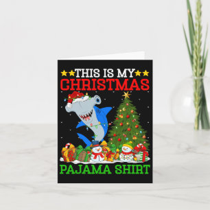 Carte C'Est Mon Pyjamas De Noël Hammerhead Shark Chri