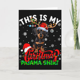 Carte C'est Mon Vêtement de Noël Laid de Chien Dachshund
