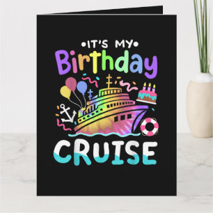 Carte C'est mon voyage de vacances en croisière Tie Dye 