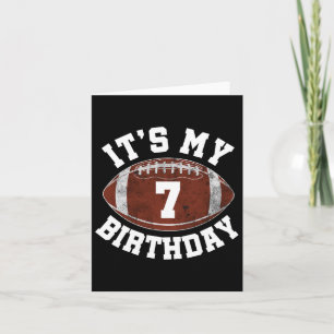 Carte C'est My 7th Birthday Boy 7 Year Old Football Play