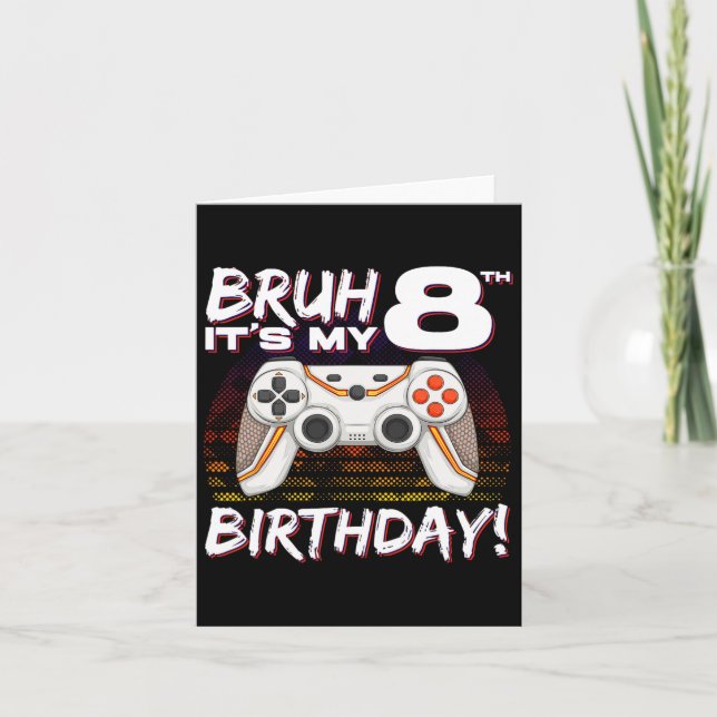 Carte C'est My 8th Birthday Video Game 8th Birthday Gami (Devant)